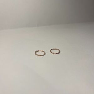 14K Rose Gold Hoops